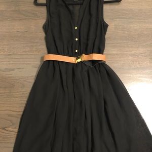 H&M flowy black dress size 2